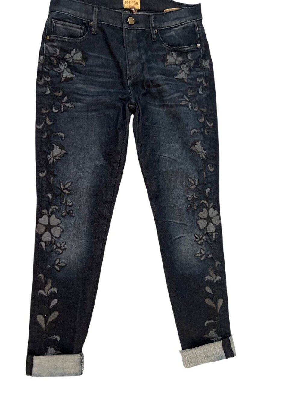 Driftwood Marilyn floral embroidered skinny jeans size 28 - Picture 3 of 6